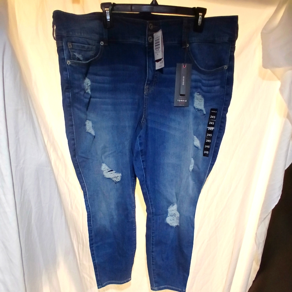 Torrid Distressed Blue Jeans